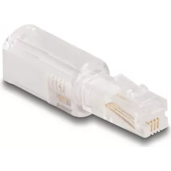 Kabelio jungties adapteris DeLOCK 88169 RJ10 permatomas baltas auksuotas
