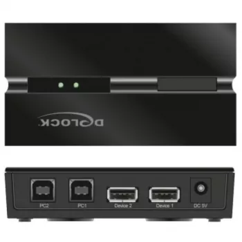 DELOCK 11492 kompiuterio duomenų perjungiklis USB Type-A į USB Type-B 0,48 Gbit/s