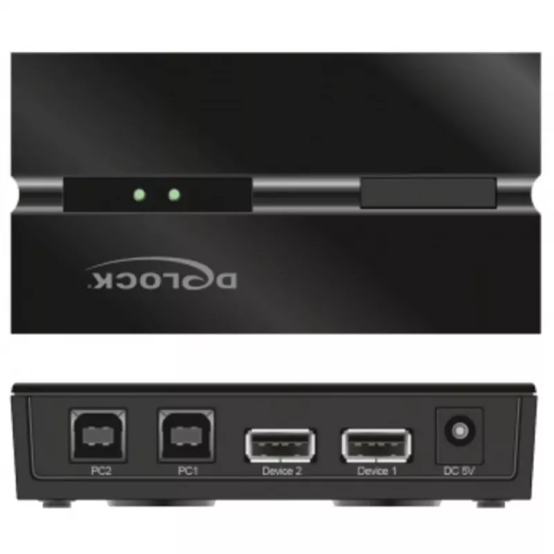 DELOCK 11492 kompiuterio duomenų perjungiklis USB Type-A į USB Type-B 0,48 Gbit/s