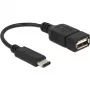 USB laidas DeLOCK 65579 USB 2.0 0,15 m USB C USB A juodas