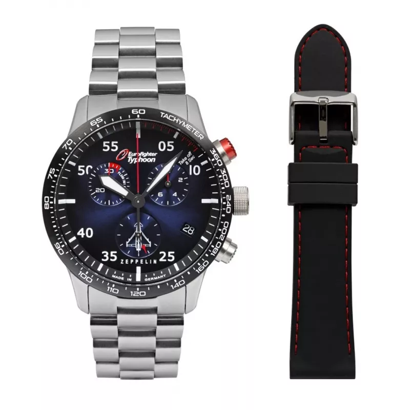 Zeppelin Eurofighter 7298M-3_SET Chronograph Watch Set