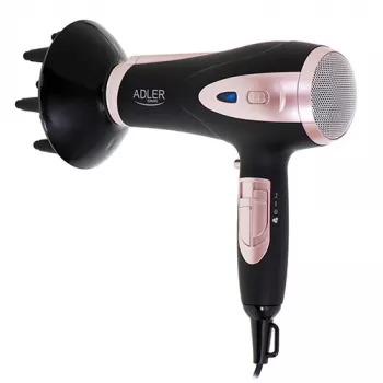 Adler | Plaukų džiovintuvas | AD 2248b ION | 2200 W | Temperatūros nustatymų skaičius 3 | Joninė funkcija | Difuzorius | Juoda/Rožinė