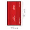 HDD/SSD dėklas QOLTEC 51860 2,5 colio SATA III diskams, USB Type-A, 5 Gbit/s, aliuminis, raudonas