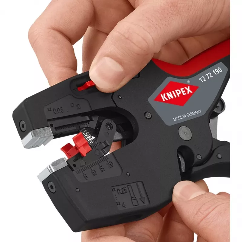 Knipex electrician's multi-tool NexStrip 12 72 190 SB – vielos nuėmiklis ir užspaudimo įrankis
