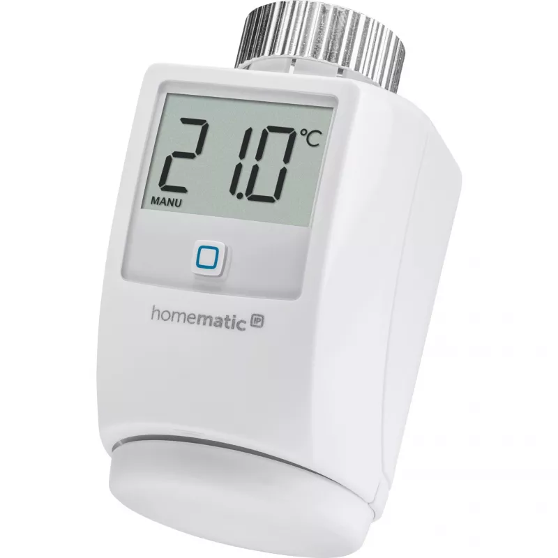 eQ-3 AG Homematic IP HMIP-eTRV, RF, 868,3 MHz, balta, M30 x 1,5, IP20, skaitmeninis