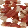 Šunų skanėstai PETITTO antienos ir kalcio kubeliai, 500 g — natūralūs suaugusių šunų skanėstai, baltymai 24%, riebalai 2,5%