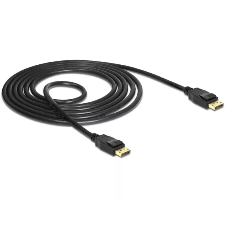 DeLOCK - DisplayPort laidas - DisplayPort (kištukas) į DisplayPort (kištukas) - 1,5 m - 4K palaikymas - juodas (85508)