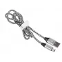 Laidas USB 2.0 Type-C vyriškas - C vyriškas 1,0m juodas-sidabrinis