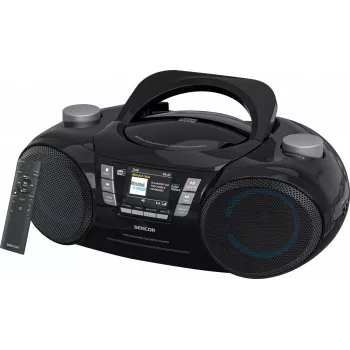Nešiojamasis DAB+ CD/MP3/USB/SD Bluetooth grotuvas SENCOR SPT 6510DB — DAB+, Bluetooth 5.3, 16 W RMS, CD/USB/SD, 2.4 colio LCD