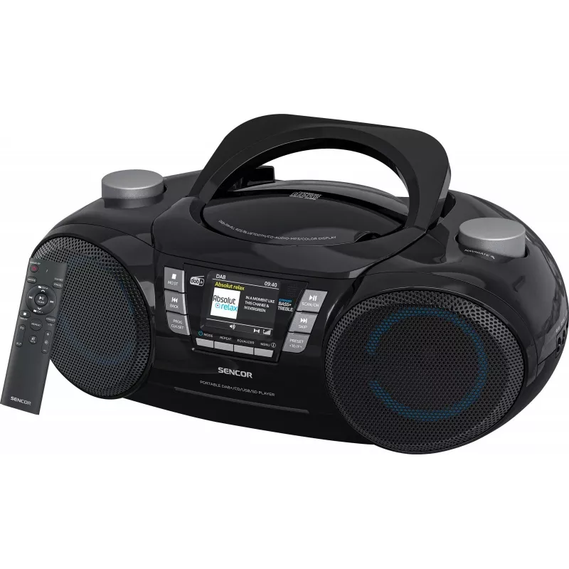 Nešiojamasis DAB+ CD/MP3/USB/SD Bluetooth grotuvas SENCOR SPT 6510DB — DAB+, Bluetooth 5.3, 16 W RMS, CD/USB/SD, 2.4 colio LCD