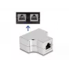 DeLOCK RJ45 Skirstytuvas T Adapteris 1 x RJ45 lizdas į 2 x RJ45 lizdas Cat.5e STP