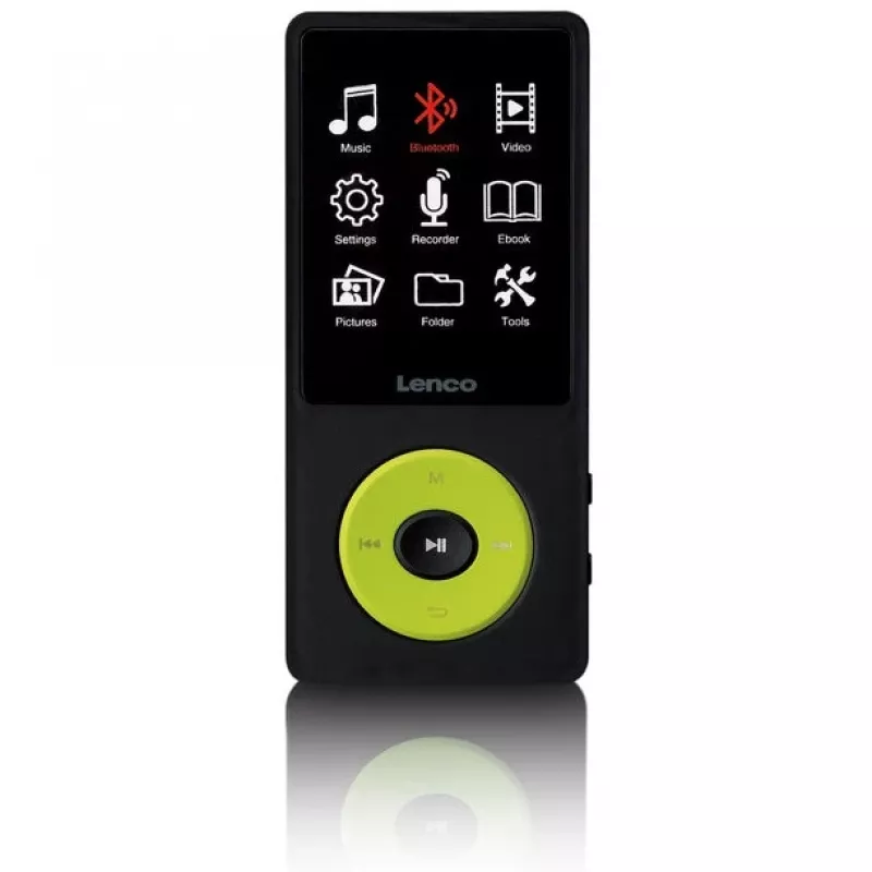 MP3 grotuvas Lenco Xemio-860GN 8 GB juodas/žalios spalvos LCD 18 val. atkūrimo