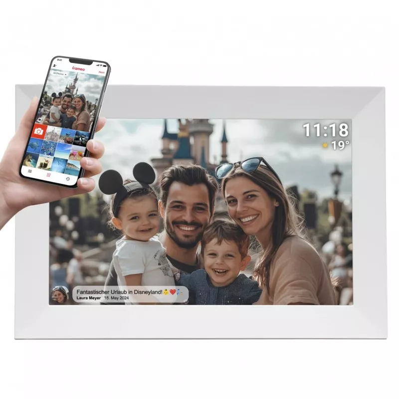 Denver nuotraukų rėmelis su FRAMEO 10.1 16 GB baltas
