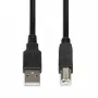 USB laidas IBOX IKU2D 1,8 m — USB A į USB B, USB 2.0, juodas