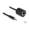 DeLOCK garso kabelis RJ-45 3,5 mm juodas 87858