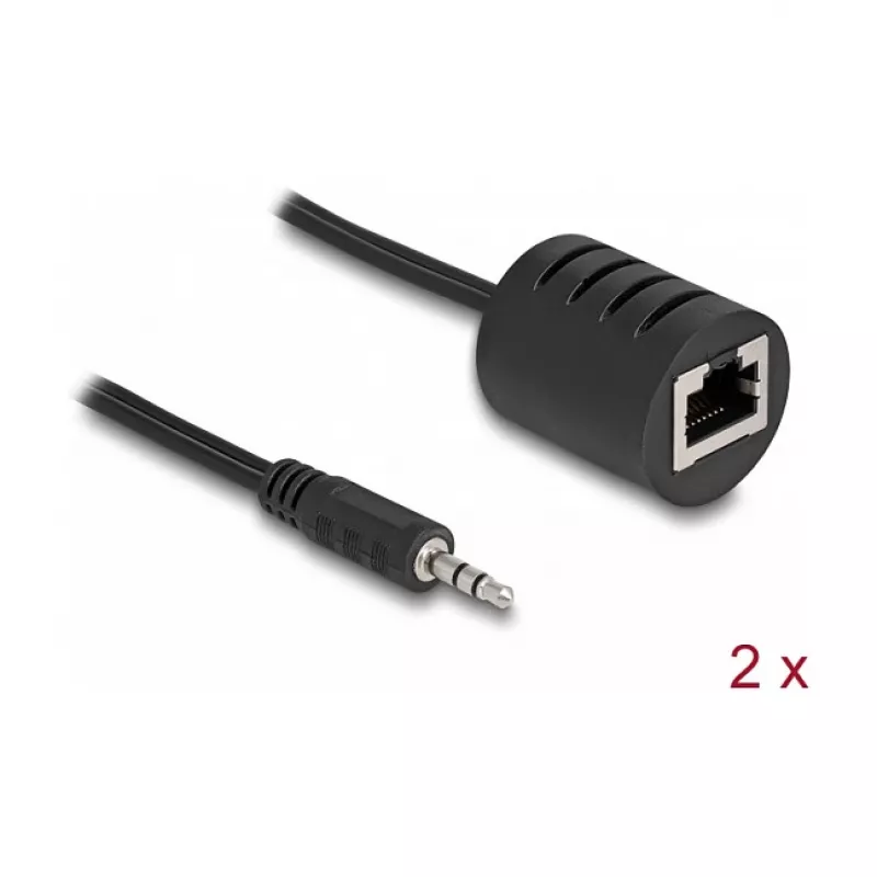 DeLOCK garso kabelis RJ-45 3,5 mm juodas 87858
