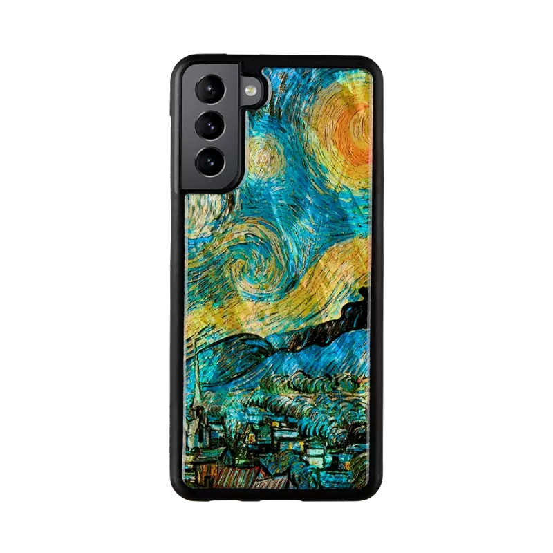 Apsauginis dėklas iKins Samsung Galaxy S21+ — žvaigždėta naktis juoda