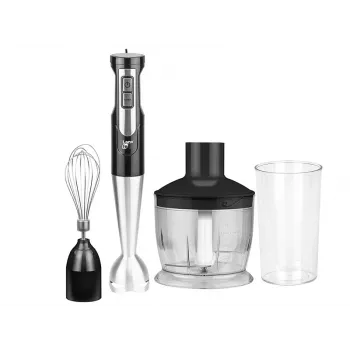 Rankinė panardinamoji trintuvė LAFE BRK-003A, 800 W, juoda/sidabrinė, nerūdijančio plieno peilis, 0,6 L dubuo, 0,5 L ąsotis