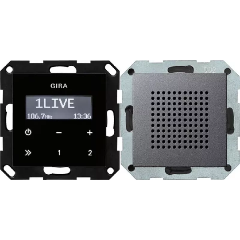 GIRA 228028 Radio Uhr Digital Anthracite - Juoda (228028)