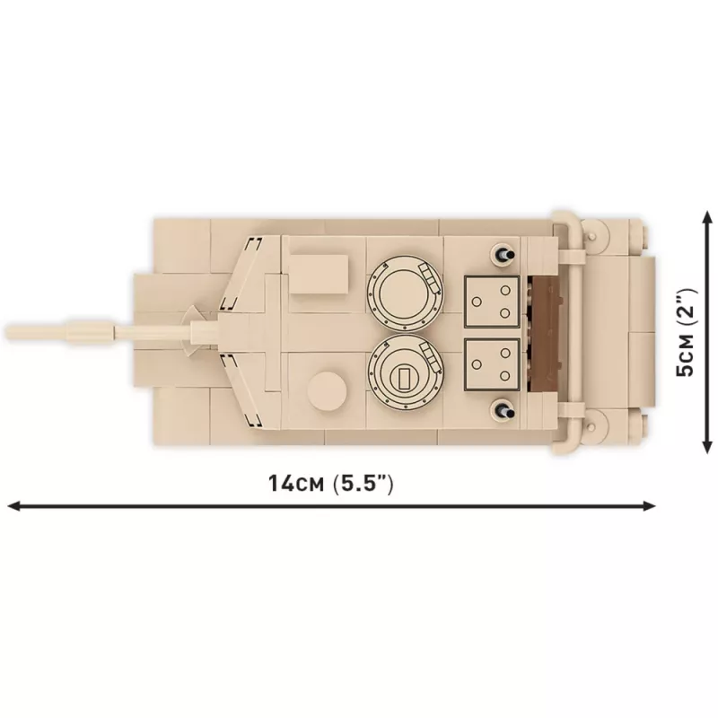 Statybinis rinkinys Cobi Abrams M1A2 — 174 vnt., rekomenduojamas amžius 6+, smėlio spalvos