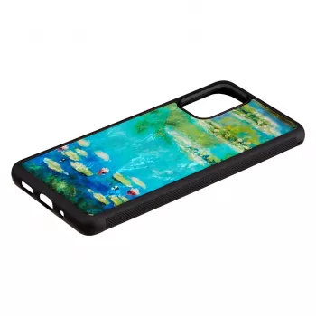 Telefono dėklas iKins, skirtas Samsung Galaxy S20+ — juodas vandens lelijų dizainas