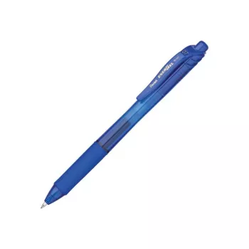 Pentel Energel X - ištraukiamas gelinis rašiklis - mėlynas - mėlynas - permatomas - plastikas - guma - guma - abiem rankoms tinkamas