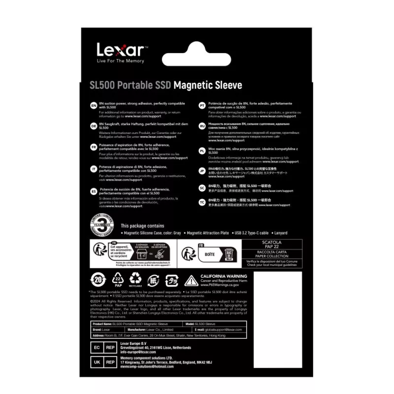 Lexar SL500 magnetinis dangtelis su MagSafe (tik dangtelis)