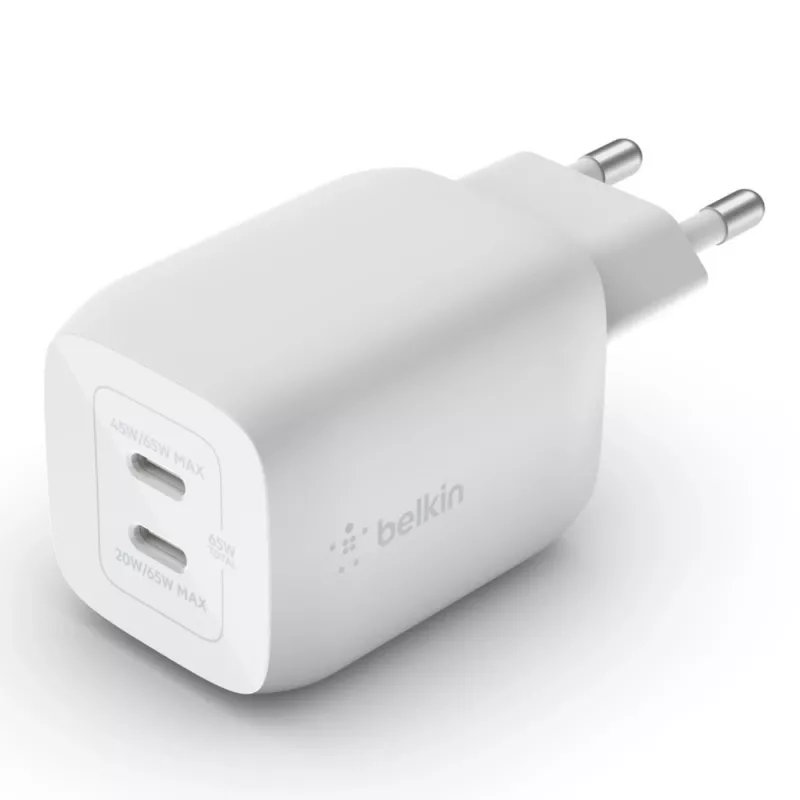 Įkroviklis Belkin WCH013vfWH vidaus kintamosios srovės greitasis įkrovimas nešiojamam kompiuteriui, išmaniajam telefonui, planšetei