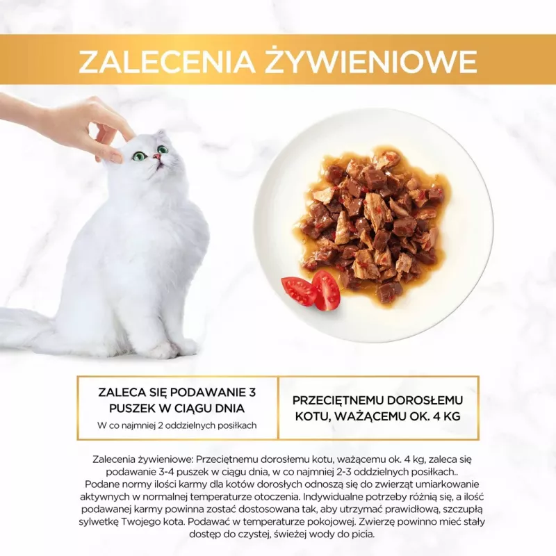 Šlapias kačių maistas Gourmet (Purina) Gold 85 g — suaugusioms katėms, jautiena ir vištiena