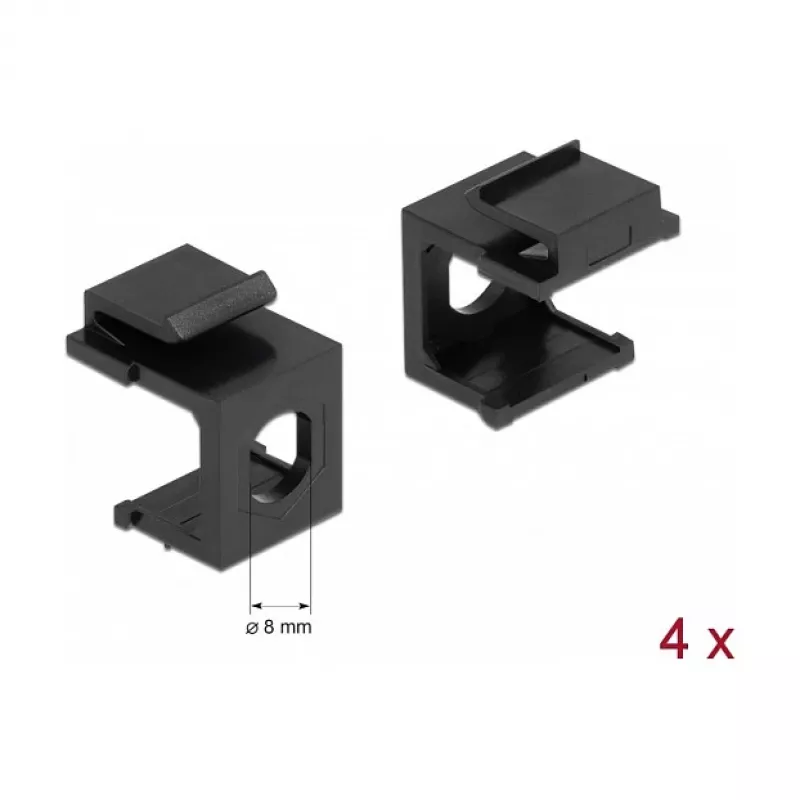 Montavimo komplektas DELOCK 86810, juodas — DELOCK 86810 montavimo priedai