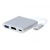 USB grafikos adapteris GEMBIRD A-CM-HDMIF-02-SV, HDMI išvestis, iki 3840×2160, sidabrinis, 58,5×51×11,6 mm