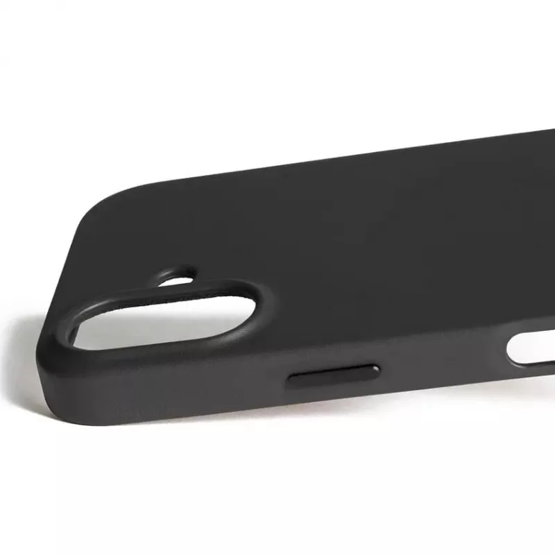Mujjo Full Leather Case MagSafe dėklas, skirtas iPhone 17, juodas