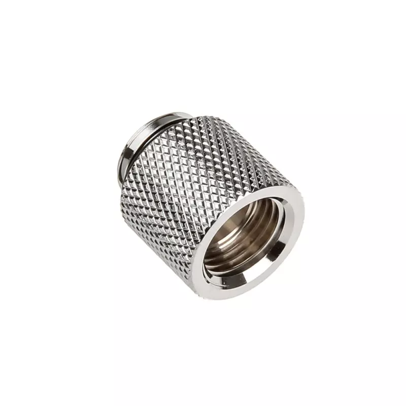 Bitspower Adapter G1/4 inch AG į G1/4 inch IG - 15 mm, sidabro blizgus
