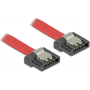 SATA laidas DeLOCK 0,7 m SATA III 7 kontaktų raudonas
