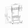 Gembird TVS-100F-01 reklaminio ekrano laikiklis 2,54 m (100) Juoda