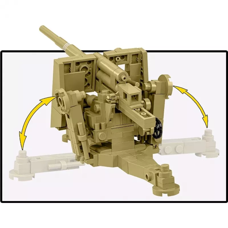 Cobi kaladėlių modelio rinkinys 8,8 cm Flak 18 — 232 detalės, mastelis 1:35