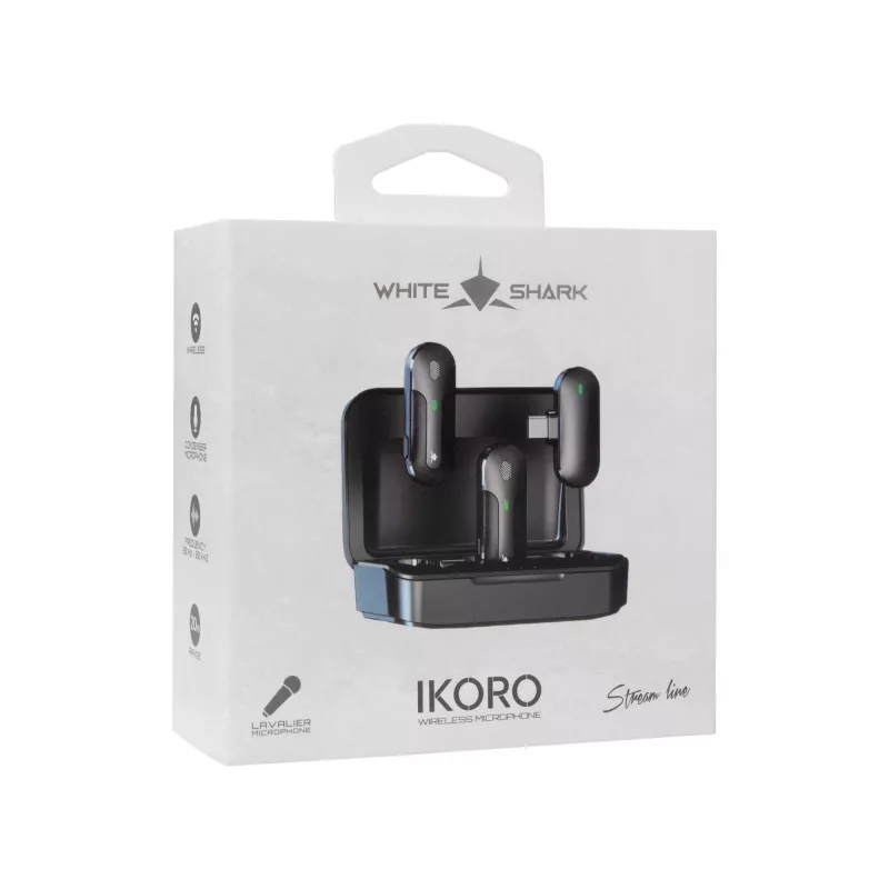 White Shark DSM-05 Ikoro Juoda/Pilka ergonomiškas dizainas