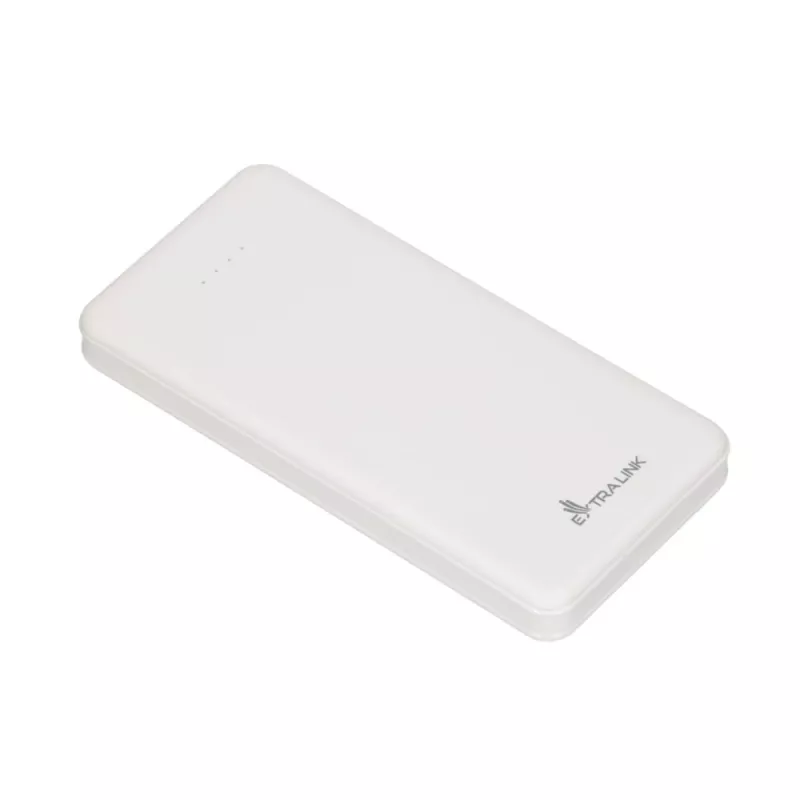 Išorinė baterija Extralink EPB-078W 10000 mAh balta, USB-C, 10 W išvestis, įkrauna iki 2 įrenginių
