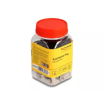 DeLOCK 66903 vielos jungtis RJ-45 juoda metalinė kištukas 25 vnt.