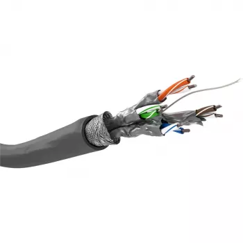 Wentronic Goobay CAT 6 tinklo kabelis, S/FTP (PiMF), pilkas, 305 m – CCA vario mišinys, AWG 23/1 (vientisas), PVC (95696)