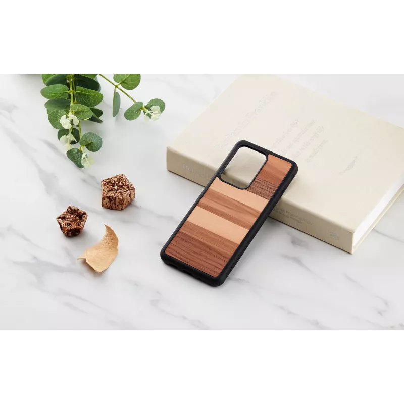 Apsauginis telefono dėklas man and wood Galaxy S20 Ultra — juodos medienos apdaila