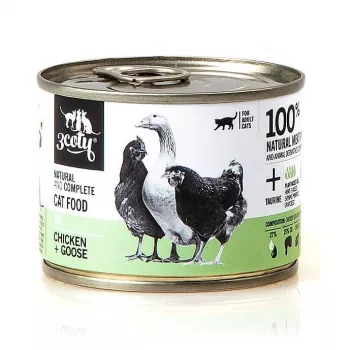 3COTY 19. Vištiena ir žąsiena – šlapias kačių ėdalas – 180 g