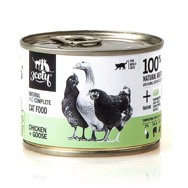 3COTY 19. Vištiena ir žąsiena – šlapias kačių ėdalas – 180 g