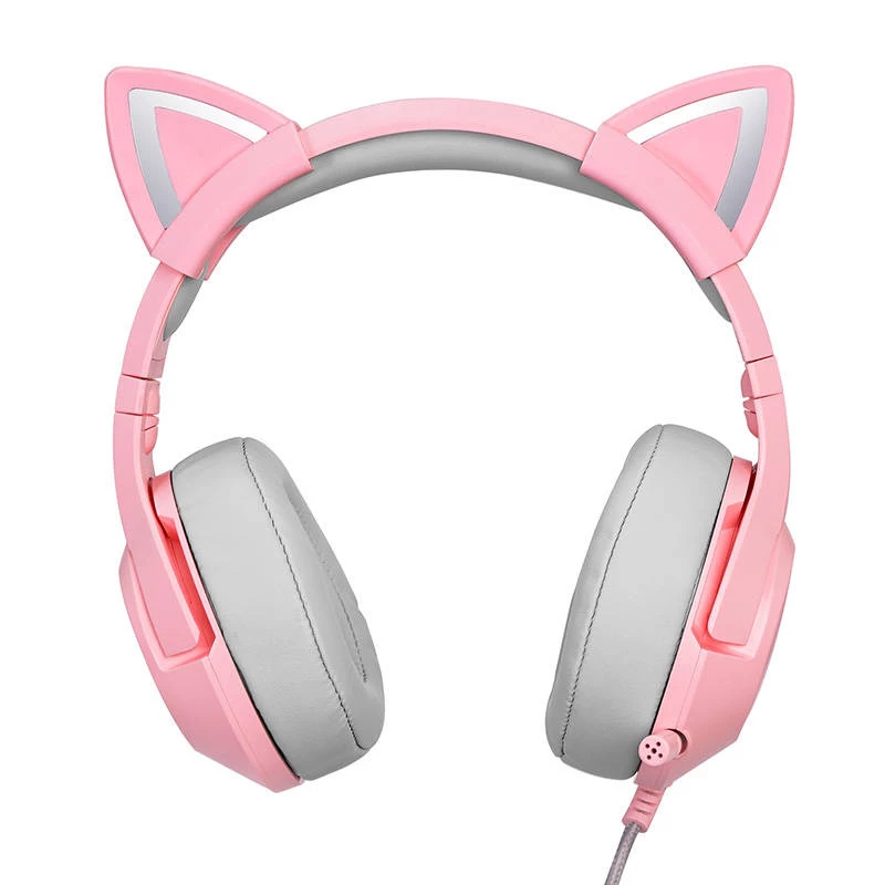 Ausinės Onikuma K9 Pink RGB Gaming Headphones