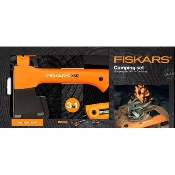 FISKARS AXE HATCHET X5 - XXS + PEILIS + PJŪKLAS