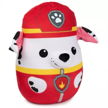 PAW Patrol Marshall Squish pliušinis žaislas, oficialus populiaraus animacinio filmuko žaislas, minkštas kimštinis gyvūnėlis vaikams nuo 1 metų, 12”