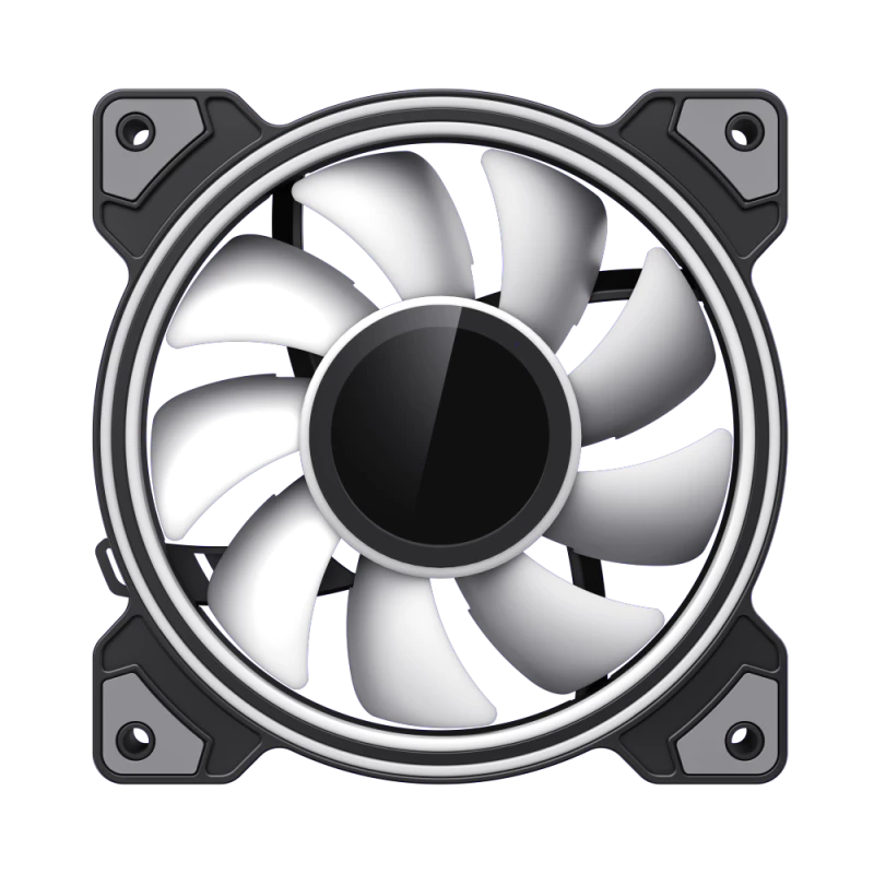 Gamemax | Ventiliatorius korpusui | DUAL RING INFINITY | Juodas