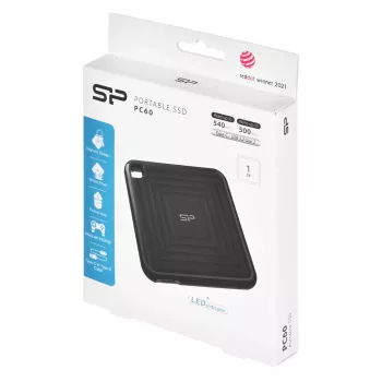 Silicon Power SP010TBPSDPC60CK atminties diskas, juodas, USB 3.2 Gen 2 (3.1 Gen 2)