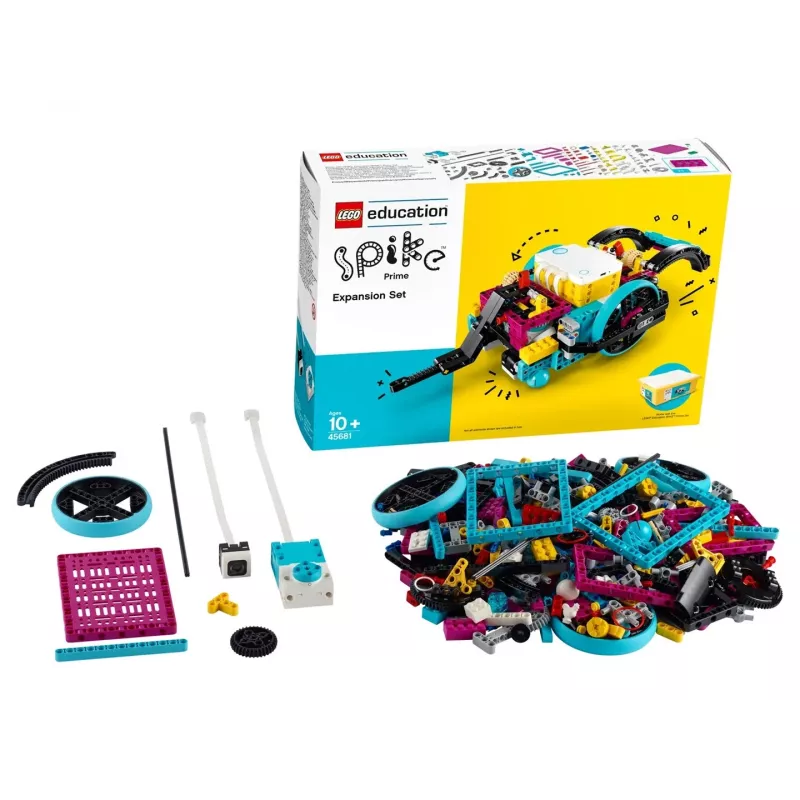 Edukacinės robotikos plėtimo rinkinys LEGO Education Spike Prime 45681 — 604 papildomi LEGO suderinami elementai klasės projektams
