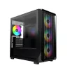 Montech X5M (B) Micro Tower PC korpusas — Micro‑ATX/Mini‑ITX, 3x120mm priekyje, 1x120mm gale, palaiko ATX PSU, 2x3.5 colio + 4x2.5 colio, juoda